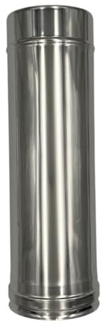 EINSIDE Tuyau double paroi en acier inoxydable AISI 316, longueur 500 mm, cheminée avec isolation en laine de roche - ø 80-130 mm