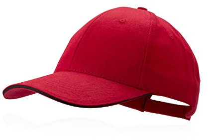 BLUECHOLON Cappello Baseball Padel Golf. Cappello 6 Pannelli 100% Cotone Pettinato. Chiusura Regolabile. Cappello Uomo. Cappelli Donna. Cappello Unisex, rosso, 58 cm
