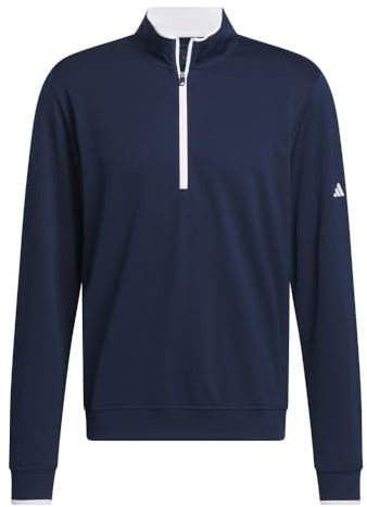 adidas mens Lightweight Half-zip Top, Collegiate Navy, Medium