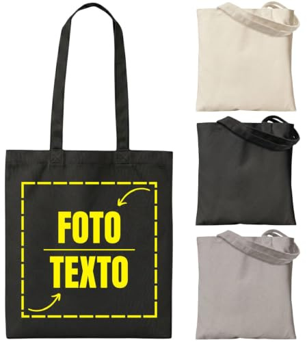 latostadora Totebag Personalizada Algodón Alto Gramaje 340g/m2 - Bolsa Tela Personalizable Con Foto - Tote Bags Personalizadas Mujer - Bolsas de Tela Para Personalizar - Regalos Personalizados