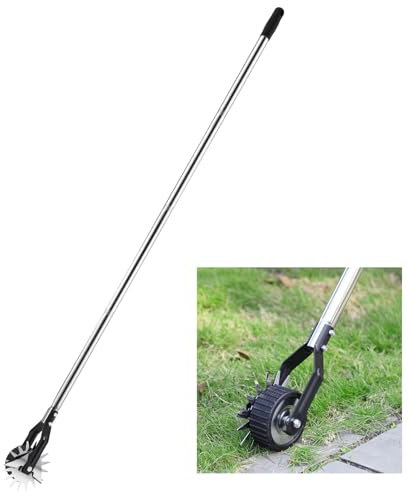 GAESHOW Cortabordes manual para bordes horizontales derechos, bordeador para acera con mango para arriates de jardín, paisajismo, Edger, herramienta para césped con mango largo, cortabordes manuales