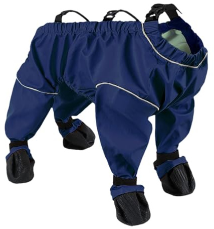 LOVIVER Bottes à Bretelles pour Chien, Chaussures pour Chien, Bottines de Pluie imperméables pour Chien, Pantalons Anti-salissures pour Toutes Les Saisons, S