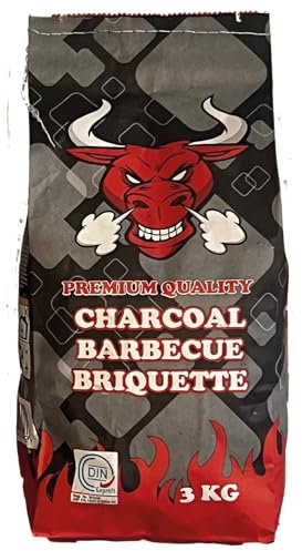 TORO - Briquetas de carbón para barbacoa, alto poder calorífico, indicadas tanto para cocción rápida como para cocción lenta, saco de 3 kg