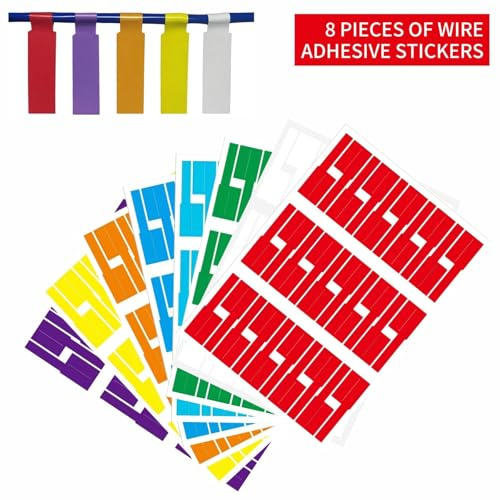 240 Pcs Cable Labels Tags Write On Wire Labels for Cable Identification,Printer and Handwriting Cable Organize