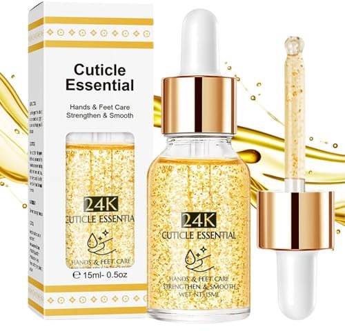 15ml Jojoba Cuticle Oil with Vitamin E & B | Soothes & Moisturizes Dry Nails | Effective Nail Care Repair | Convenient Dropper Design