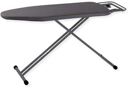 SensaHome Strykbord - Hopfällbart Strykbord med Strykjärnshållare - 120x38 cm - Mörkgrå
