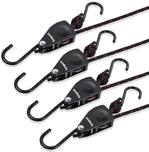 Ayaport Adjustable Rope Tie Down, 1/4 Grow Light Hanger, 4 Pack