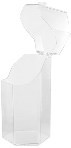 GRADENEVE Organizador de Brochas de Maquillaje Transparente Hexagonal Caja Multifunción para Almacenamiento de Cosméticos Porta Artículos de Tocador Cubo Práctico para Escritorio Gran