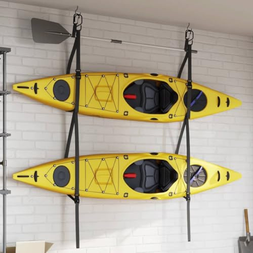 Generico Cinghie Doppie per Riporre Il Kayak con Clip per Pagaia 50 kg,Sport Acquatici