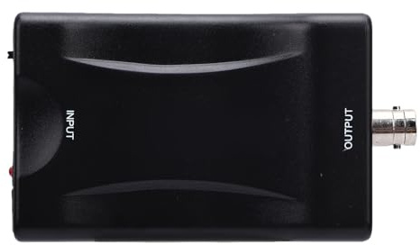YUEHISY HDMI Till BNC-videoomvandlare, HDMI Till CVBS-kompositadapter med 3,5 Mm Stereoljudutgång, för DVD DVR-säkerhetskamera CCTV TV-skärm