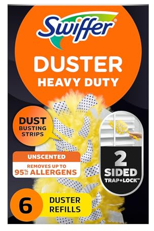 Swiffer 21620BX 360 Dusters Refill, Dust Lock Fiber, Yellow, 6/Box