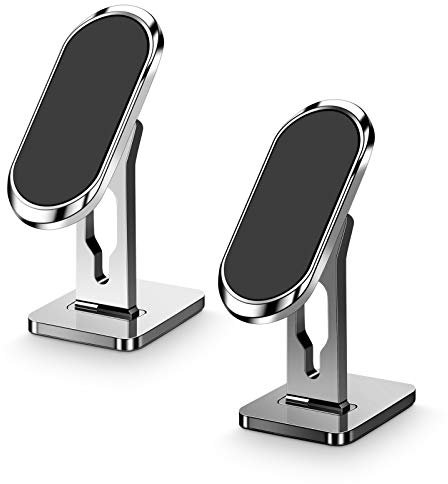 Viedouce Soporte Magnético para Teléfono Móvil para Coche Salpicadero, 2 Piezas Soporte Móvil Coche Iman, 360° Rotación Compatible con Smartphone/iPhone/Samsung/Huawei/GPS etc (S17)