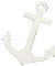 Nautika Nautica Lot de 12 ancres en bois blanc de 6 cm - Objet décoratif - Décoration de mariage - Ancre en bois - Ancre blanche maritime