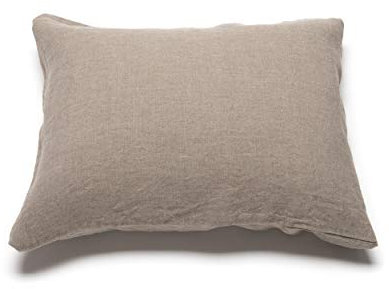 LinenMe Kissenbezug 80x80 - Luxuriöse Kopfkissenbezug 100% Leinen - Gewaschene Bettwäsche Antiallergische - Pillow Case - Natural