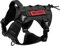 OneTigris Hundegeschirr, FIRE WATCHER Taktische Geschirr Sicherheitsgeschirr Hunde Hundeweste mit 1 Griffe und 2 D-Ring 1000D Nylon (S, Schwarz)
