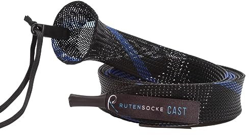 Rutensocke Cast L (180cmx32mm, Rutenschutz für Ruten bis 2,20m) Blau-Schwarz