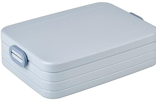 Mepal - Lunchbox Take a Break Large - Brotdose To Go - Für 4 Sandwiches oder 8 Brotscheiben - Meal Prep Box - Essensbox mit Unterteilung - Spülmaschinenfest - 1500 ml - Nordic Blue