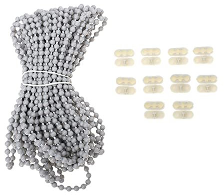 KONTONTY 1 Juego Cremallera Persiana Veneciana Estores Toldos Exterior Enrollables Cordón De Cadena con Cuentas para Persianas Cordón Ciego Cuerda De Cortina Rosario La Cadena Pompón