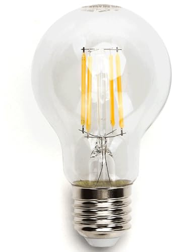 Glowster Bombilla LED de filamento A60 E27 12W, luz cálida, 1500 lúmenes, eficiente, ideal para iluminación decorativa y ambientes acogedores.