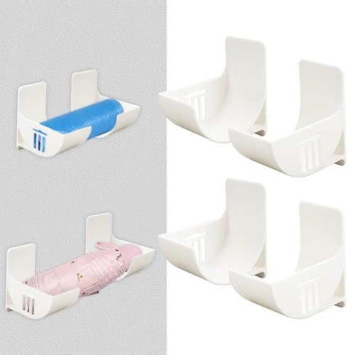 2 Paires Support Sac Poubelle, Support de Sac Poubelle Murale, Distributeur Sac Poubelle, Alimentaire Support Rangement Porte, Distributeur de Sacs Poubelle pour Maisons, Cuisines, Armoires