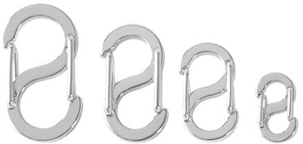 Tabanzhe Double Opening Lobster Clasp Set-4PCS Necklace Clasps Bracelet Connectors Chain Shortener Clasps DIY Jewelry Charms for Jewelry Making Repairing(Silver)