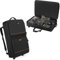 Rexmica - Zaino per controller DJ compatibile con Pioneer XDJ RX2/XDJ RX3/XDJ-RX/DDJ FLX10/DDJ REV7/DDJ 1000, custodia per DJ con 2 tasche per accessori, borsa imbottita, nera -, con ruote, Nero