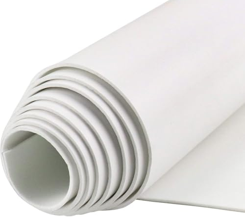 Storystore Self Adhesive Foam Roll 300mm(W) x 1.5mm(T) x 3m(L) High Density Foam Sheet with Adhesive Backing, Furniture Pads Floor Protectors, Anti-Scratch, Non Slip (White)