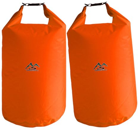 2PCS Waterproof Dry Bag Set, 20L Rucksack Liner, Dry Sack Waterproof Bag | Stuff Sacks Lightweight Large Capacity Ripstop Dry Bags Waterproof Floating for Kayaking(Orange)
