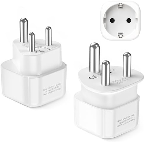 LENCENT Typ D och Typ M kombinerad reseadapter | Travel Adapter för Namibia Sydafrika Indien Nepal Resestickkontakt Nätadapter Stickkontakt Adapter Strömadapter