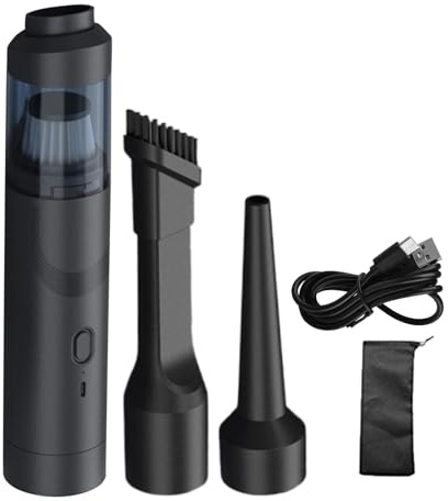 DzpKrka Aspirateur de Voiture sans Fil | 19 kPa Aspirateur Souffleur Rechargeable - Dépoussiéreur 4 en 1 pour Poils d'animaux,pour Voiture Maison Camion Tapis Sol