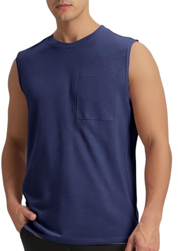 Débardeur d'été sans manches pour homme - Léger et aéré - Maillot de corps - Loisirs - Plage - Gym - Sport - Séchage rapide - T-shirt fonctionnel extensible