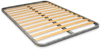 Bed Store SISTEMI RIPOSO Rete a Doghe Strette 110x190 cm Da Appoggio Senza Piedi con Rinforzo centrale A Doghe Strette Ortopedica Da Incasso Per Letto Cameretta