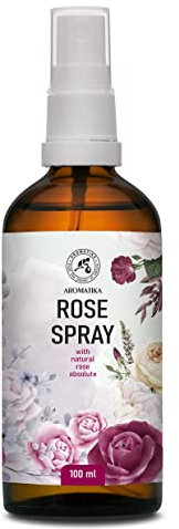 Rose Aromaspray 100ml - Aromatherapie Raumspray Mit Blütenextrakt - Zur Aromatisierung der Luft - Raumnebel - Kissen- und Leinenspray - Natürliches Duftspray
