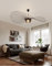 Qiaomao Vertigo Lampe Schwarz 80cm Vertigo Pendelleuchte Wohnzimmer, E27 LED Kronleuchter Retro Vertigo, Glasfiberstahl + Polyurethan Vintage Hut Hängeleuchte, Modern Kronleuchter Höhenverstellbar