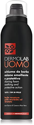 Dermolab Uomo - Schiuma da Barba, per Tutti i Tipi di Pelle, Effetto Ammorbidente e Rigenerante, Facilita la Rasatura Donando un Senso di Benessere sulla Pelle, Dermatologicamente Testato, 200 ml