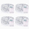 Vacoulery Lichterketten Batterie Timer [4 Pack], 2M 20 LED Lichterkette Batterie Wasserdichte Lichterketten für Zimmer Weihnachten Halloween Hochzeit Deko (Kaltweiß, 4 Stück)