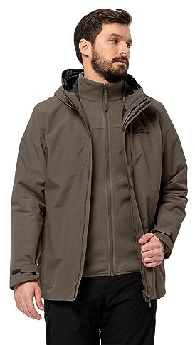 Jack Wolfskin Herren ALTENBERG 3IN1 JKT M Jacket, Cold Coffee, L