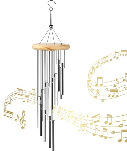 Carrillon de Viento Exterior,Timbre de Viento,Campanas de Viento de Madera,Campanas de Jardín de Metal,Carrillones de Viento,Carillón Campanas de Viento Exterior para Jardin,Arbol,Decoracion Casa