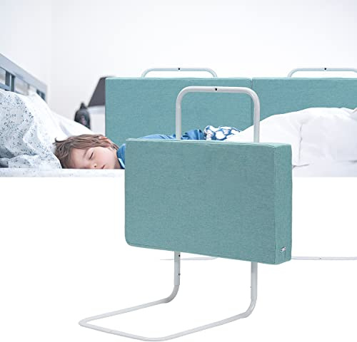 Tubiaz Sänggaller, fallskydd, säng, 50 cm, justerbar höjd med 5 nivåer, sängskydd för barn, säng, fallskydd för barn, barnsäng, familjesäng för barnsäng (50 cm, sjögrön)