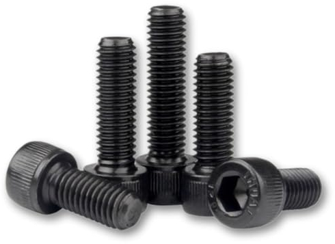 ORTAVA 10 Stück Zylinderschrauben mit Innensechskant, M8x16 Innensechskant Schrauben Vollgewinde DIN 912 / ISO 4762 Legierter Stahl (Schwarz)