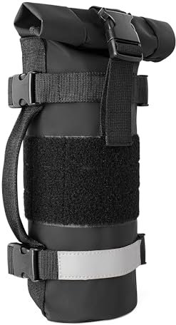 Rexmica Fuel Bottle Holder for 1.0 Litre, Fuel Bottle Pouch Bag Fit for Mounting on Motorcycle or on MOLLE Backpack, Fuel Bottle Holder Bag, Black (Bag Only)