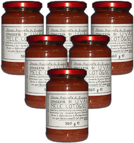Conserva di Uva e Mele Cotogne Senza Zucchero gr. 380 6 Vasetti Prodotto da Azienda Agricola Montepulciano