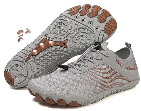 Zapatos de puesta a tierra con cobre Zuretos para caminar descalzo para mujeres y hombres, con neuropatía, zapatos de agua ligeros y antideslizantes, 37 EU