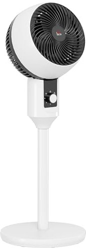 HOMCOM Ventilateur sur pied 45 W ventilateur circulateur d'air 3 niveaux, portable et léger, oscillation réglable à 70°, pour chambre, chambre à coucher et bureau, noir et blanc