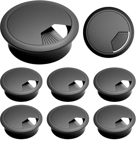 Zhushishunyi Skrivbordskabelgenomföring kabelgenomföring 60 mm, kabelgenomföring av plast, för bord, kabelgenomföring för skrivbord, kabelgenomföring för kontor, kabelgenomföring
