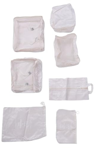 Haofy Cubos de Embalaje, Organizadores de Equipaje de Malla de 7 Piezas con Doble Cierre para Fácil Visibilidad y Asas Resistentes, Ideales para Viajeros Frecuentes en Viajes de Negocios, Vacaciones y