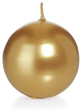 Kugelkerzen Gold, Ø 6 cm, 12 Stück