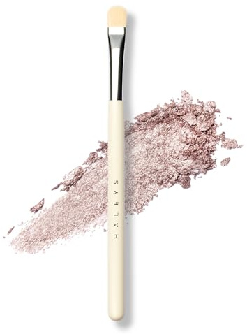 HALEYS Beauty Lid Brush, Medium, Flat & Tapered Eyeshadow Make Up Brush for Cream & Powder, Blending Tool for Eye Makeup, Makeup Brushes Essential, Vegan & Cruelty Free