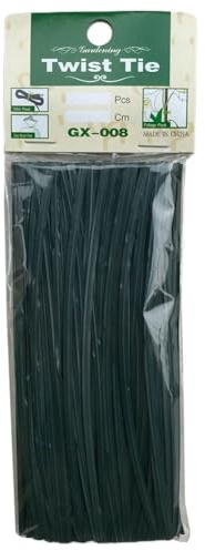 Besshepplo Bridas de plástico de 15 cm para Cables, 200 Unidades, para jardinería y sujeción de Plantas (Verde Oscuro).