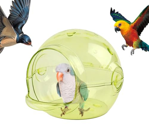 Undulat Bo,Undulat Göm- Och Bredningshydda - Genomskinlig Observasjons Hydda För Nymfparakit Conure Tanzania Fink Kanariefågel Hamster
